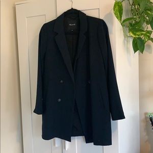 Madewell oversized double breasted blazer black